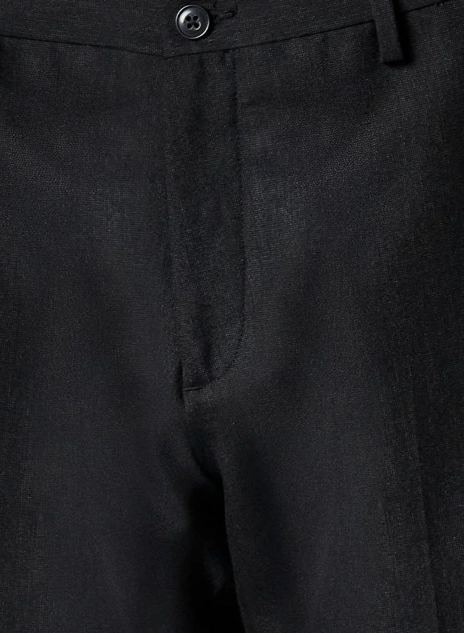 Splash FAV BLACK Slim Fit Flexi Waist Trousers for Men | Best Price UAE