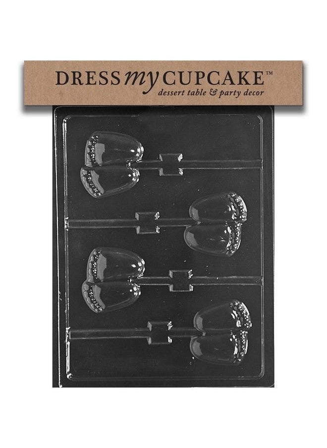 Dress My Cupcake Baby Shower Chubby Baby Feet Lollipop Chocolate Candy Mold B065 Includes Melting & Chocolate Molding Instructions  - Image 1