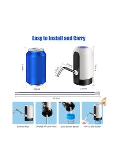 Generic Other Water bottle pump 5 gallon water dispenser, portable electric water jug pump usb charging automatic drinking water dispenser pump for camping  - Image 5