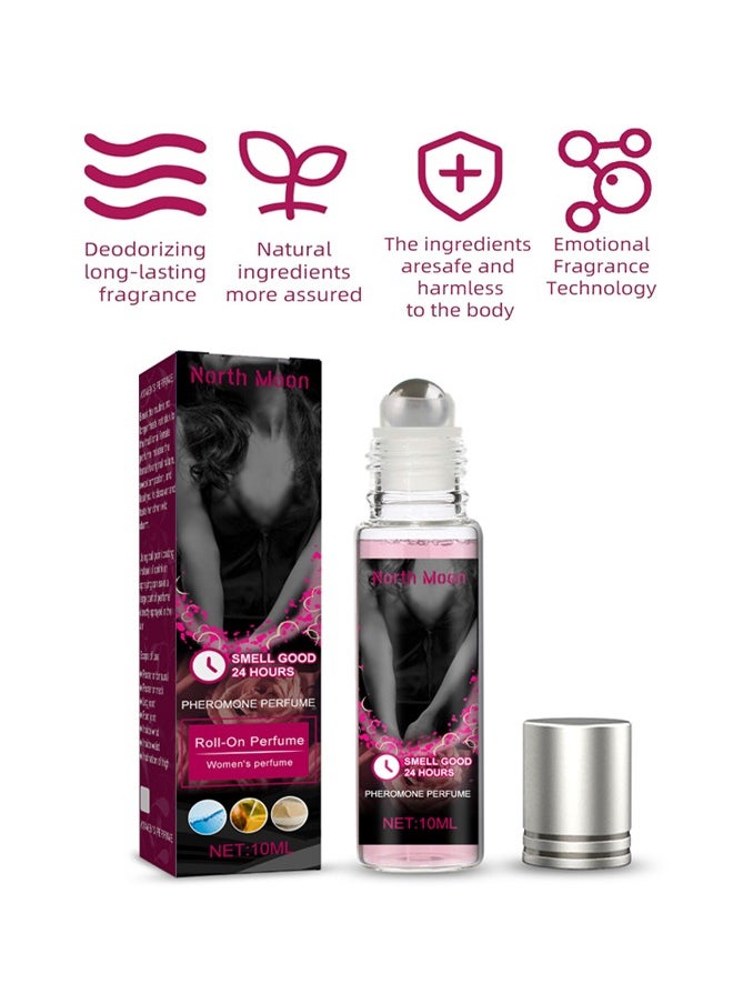 NORTH MOON Roll-On Perfume For Women, The Ball Design Can Save Perfume Sprayed Directly In The Air, Perfume With Warm Touch, Leaving Unforgettable and Lasting Memories, Small In Size and Good For Carrying Around  - Image 1
