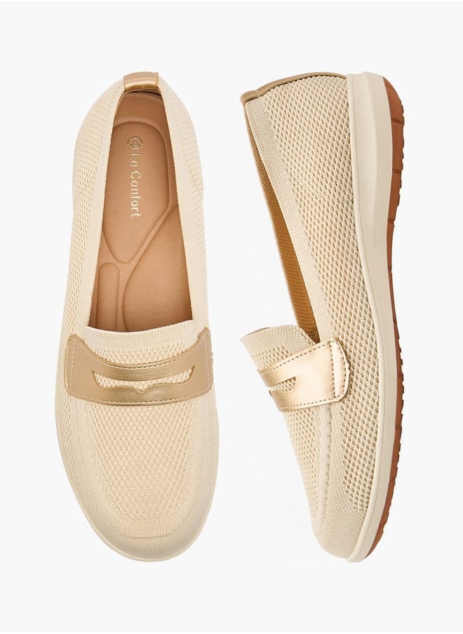 Le Confort Women Mesh Slip-On Loafers with Cutout Detail  - Image 1