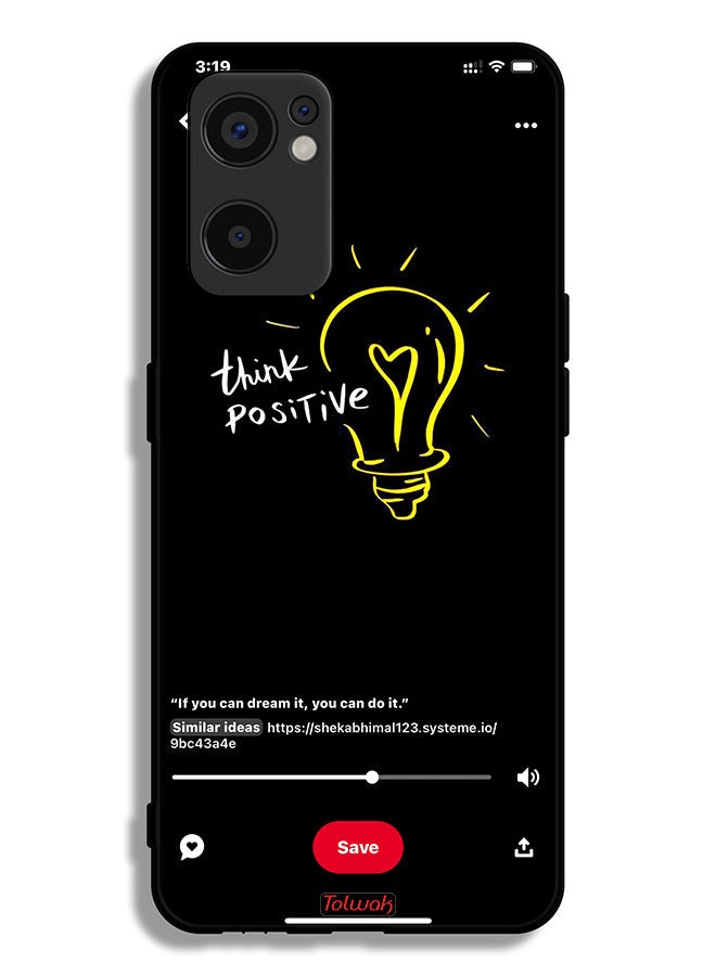 Tolwak Oppo Reno7 SE 5G Protective Case Cover Think Positive - Image 2