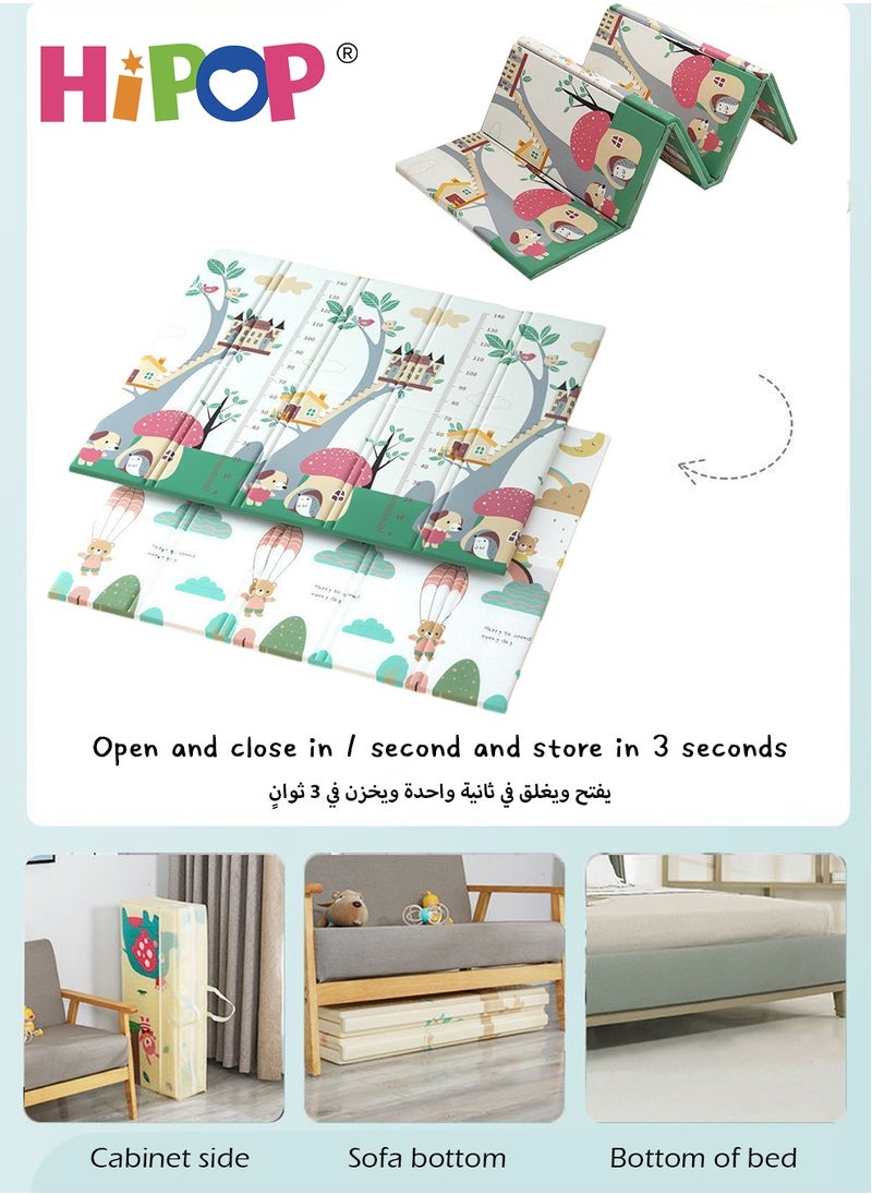 HIPOP XPE Baby Play Mat,BPA Free,Foldable Playmat Portable Extra Thick Foam Crawling Playmats for Kids 180*200cm*1cm  - Image 3