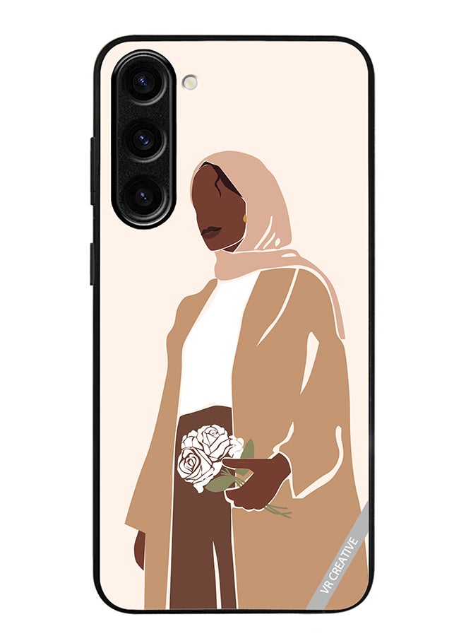 VR CREATIVE Protective Case Cover For Samsung Galaxy S23 FE Woman In Hijab Design Multicolour - Image 1