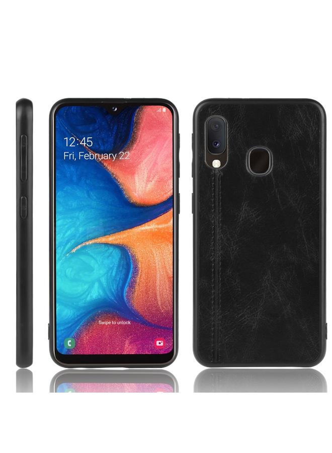 S-TOP Case For Galaxy A20e Shockproof Sewing Cow Pattern Skin PC + PU + TPU Case - Image 1