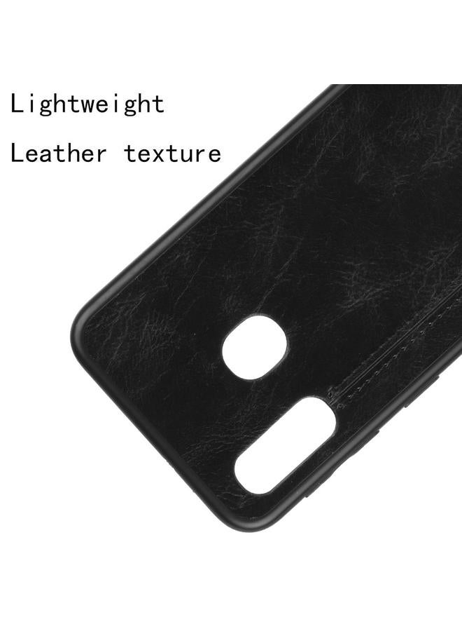 S-TOP Case For Galaxy A20e Shockproof Sewing Cow Pattern Skin PC + PU + TPU Case - Image 4