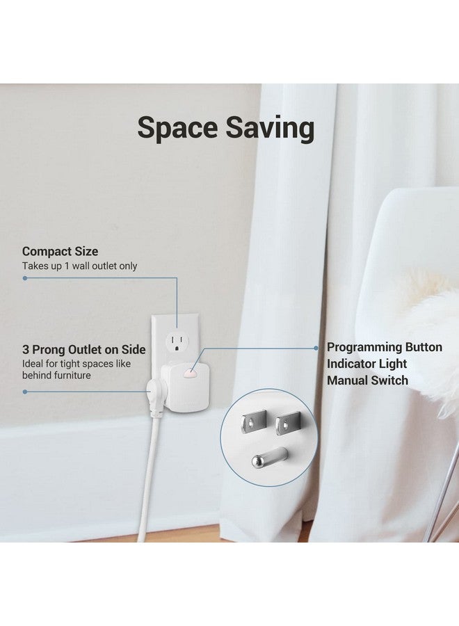 ديوينويلز مفتاح إضاءة لاسلكي من DEWENWILS، مزود بجهاز تحكم عن بُعد، يعمل عن بُعد، يعمل على الحائط، لا يحتاج إلى أسلاك، قوة 15 أمبير، عالي التحمل، مدى 100 قدم - Image 3