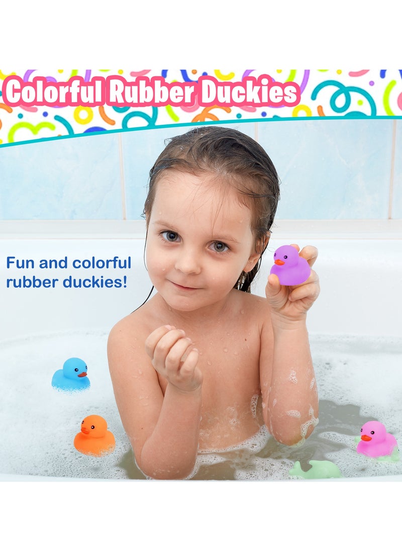 Home Smart Home Smart Bath Duck Toys Set of 9PCs Assorted Color for Children's Baby Shower Party Decoration for Toddlers Boys and Girls  - Image 4