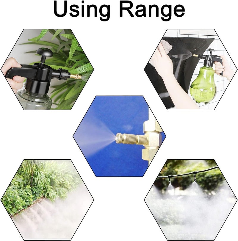 Aopin فوهات رذاذ نحاسية قابلة للتعديل بقطر 6 مم مع موصل سريع لتدفق المياه 04 مم 0015 فوهة رذاذ ضبابي للتهوية الخارجية، ري الحدائق، النوافير، البيوت الزجاجية - 6 قطع - Image 4