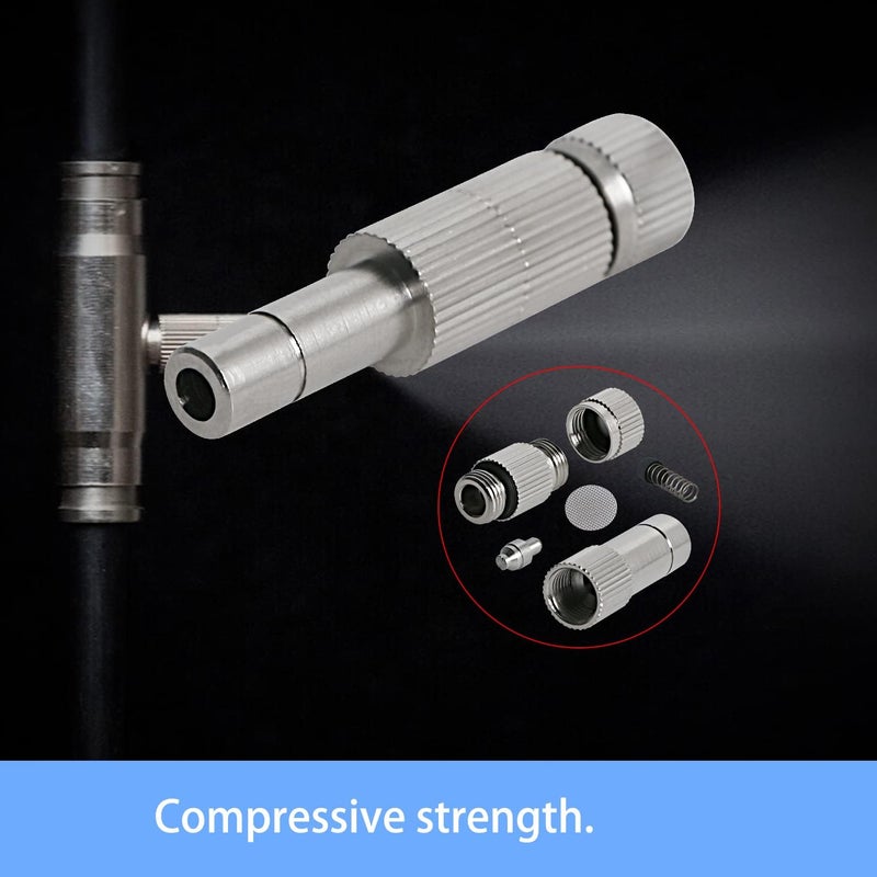 Aopin فوهات رذاذ نحاسية قابلة للتعديل بقطر 6 مم مع موصل سريع لتدفق المياه 04 مم 0015 فوهة رذاذ ضبابي للتهوية الخارجية، ري الحدائق، النوافير، البيوت الزجاجية - 6 قطع - Image 3