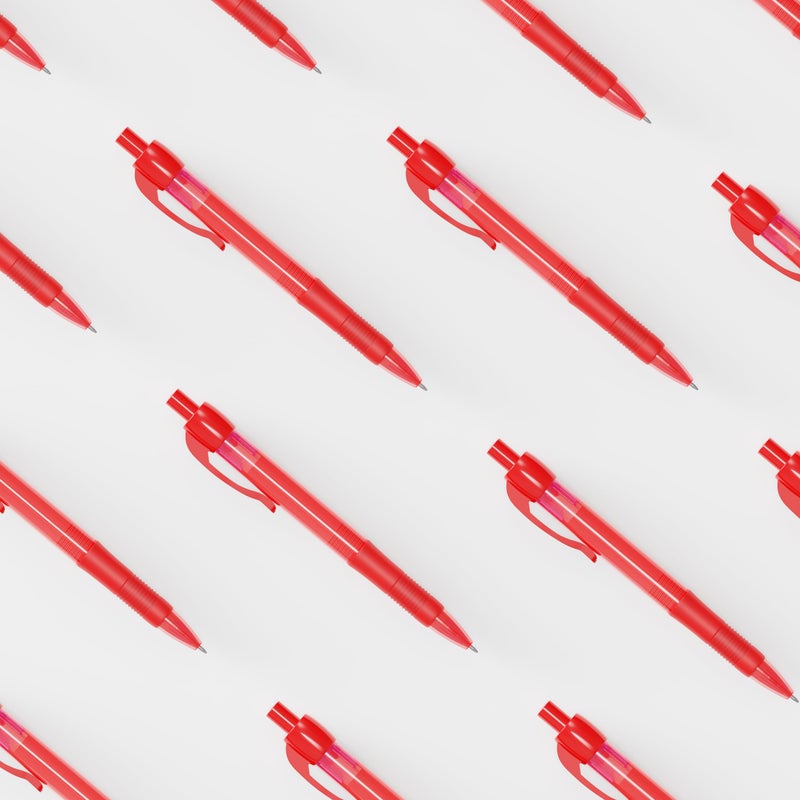 deegtran Pens Bulk, 30 Pack No Bleed Red Ink Click Pens with Soft Grip, Wholesale Retractable Ballpoint Pens for Office School, Medium Point Smooth 1.0MM - Image 5
