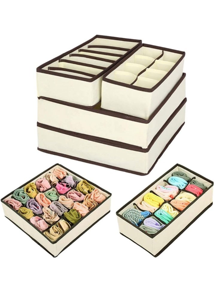BLOOMING TIME Storage Boxes for Socks, Shorts, Bra, Underwear (4 Pieces)  - Image 1