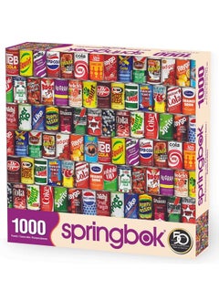 Springbok Springbok - Retro Refreshments - 1000 Piece Jigsaw Puzzle- Vintage soft drink can collage to challenge your brain  - Image 2