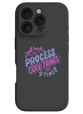 Protective Slim Fit Case Liquid Silicone Cover with Full Body Protection Anti-Scratch Shockproof Case For iPhone 16 Pro Max Black - Dont rush the Process good things take time - pzsku/ZCAC4E04713DC4E5CFA0EZ/45/_/1725461471/36554166-3a6f-4193-88cb-b287974ab6ba