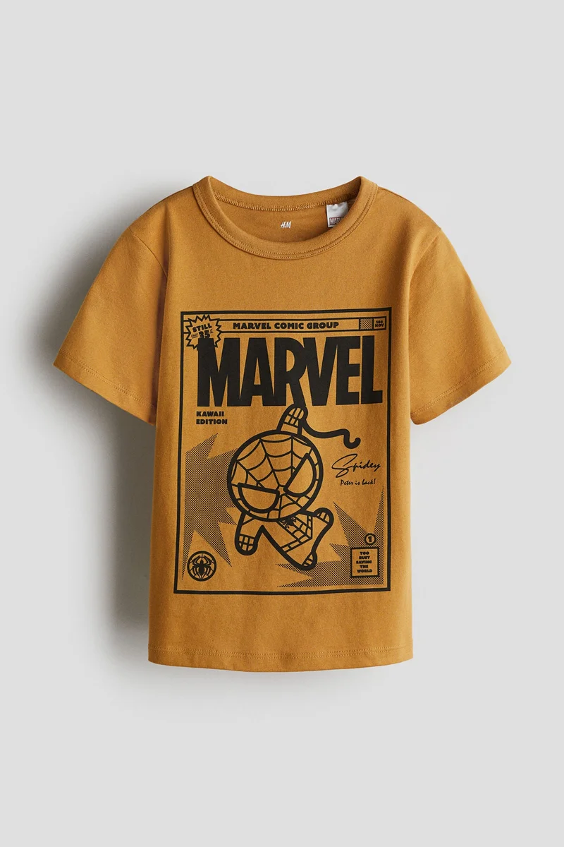 اتش اند ام Printed cotton T-shirt