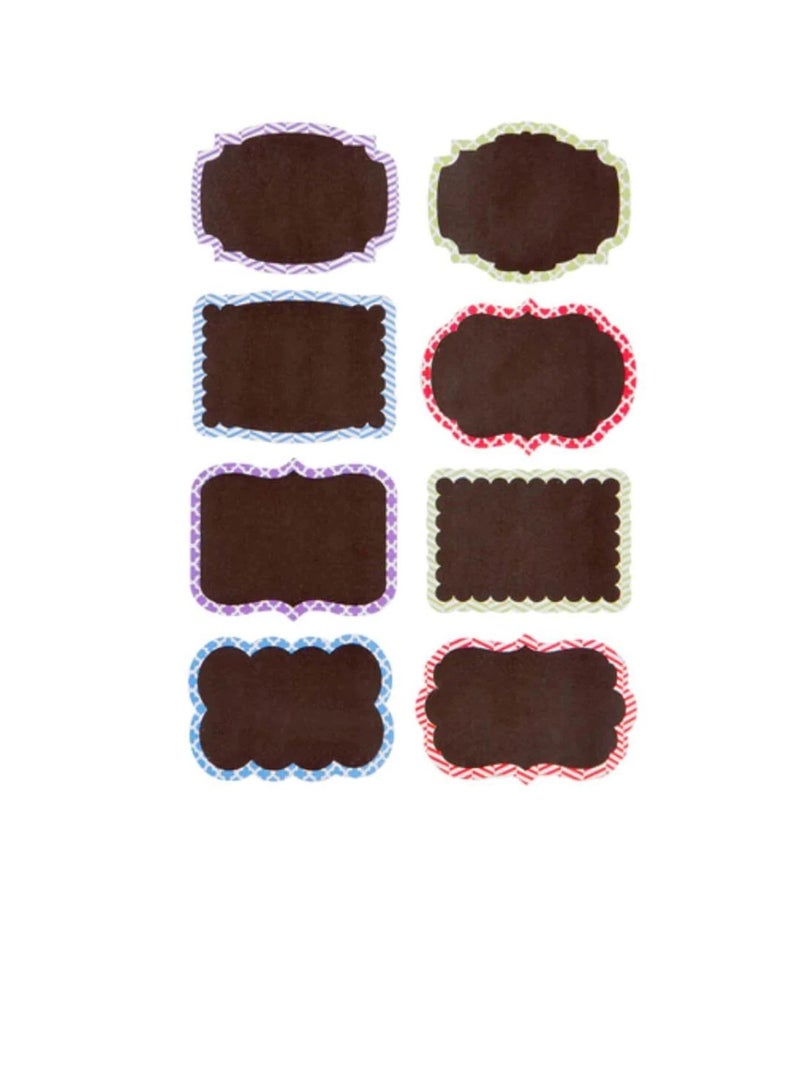 Small Chalkboard Tags with Patterned Borders Vinyl Assorted 16 assorted size - Image 3
