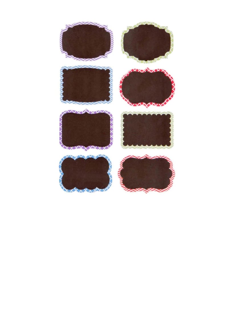 Small Chalkboard Tags with Patterned Borders Vinyl Assorted 16 assorted size - Image 2