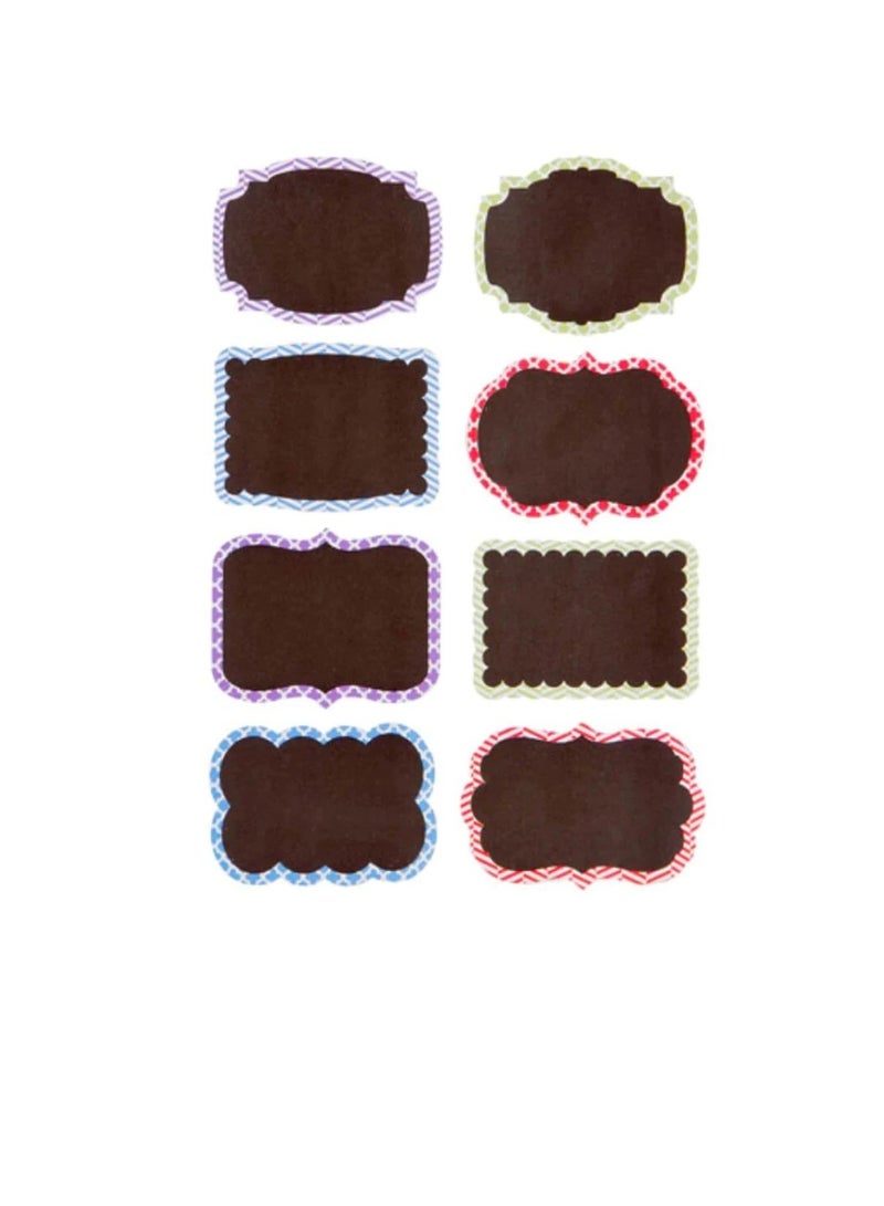 Small Chalkboard Tags with Patterned Borders Vinyl Assorted 16 assorted size - Image 1