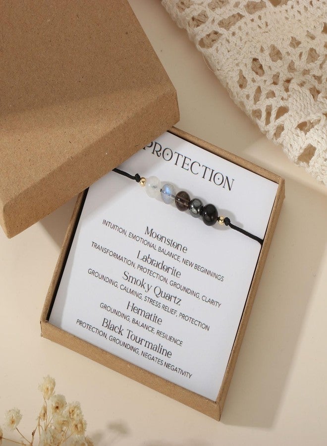 AULSIEY Empath Protection Bracelet Healing Energy Crystals Bracelets for Women, Healing Spiritual Crystal Bracelets Anxiety Relief Bracelet Emotional Gifts Hope Bracelets for Women Jewelry Gift - Image 2