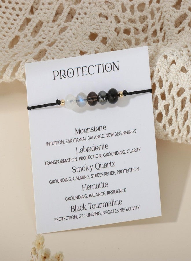 AULSIEY Empath Protection Bracelet Healing Energy Crystals Bracelets for Women, Healing Spiritual Crystal Bracelets Anxiety Relief Bracelet Emotional Gifts Hope Bracelets for Women Jewelry Gift - Image 3