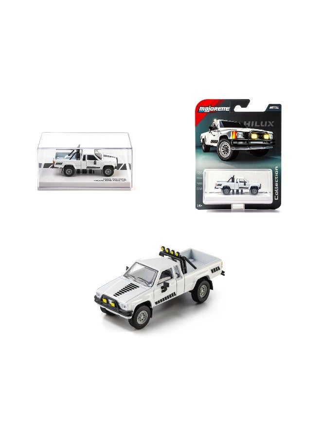Majorette Metal Collection Series 1985 Toyota Hilux SR5 Pick Up Die-cast Car (1:64, White) - Image 1