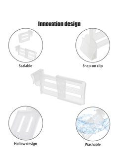 SYOSI SYOSI, 40-Pack Adjustable Refrigerator Dividers, Snap-On Space Separators for Fridge, Expandable Kitchen Pantry Storage Organizers, Clear, Multi-Use Home and Office Supplies  - Image 3