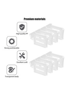SYOSI SYOSI, 40-Pack Adjustable Refrigerator Dividers, Snap-On Space Separators for Fridge, Expandable Kitchen Pantry Storage Organizers, Clear, Multi-Use Home and Office Supplies  - Image 2