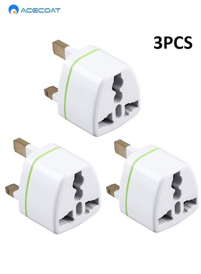 ACECOAT Universal Travel Adapter: Seamless Plug Conversion for International Travelers AC Wall Power Adapter to Convert China, UK, AU, EU u0026 Other Plugs to US Plug Socket (3 PACK) - Image 1