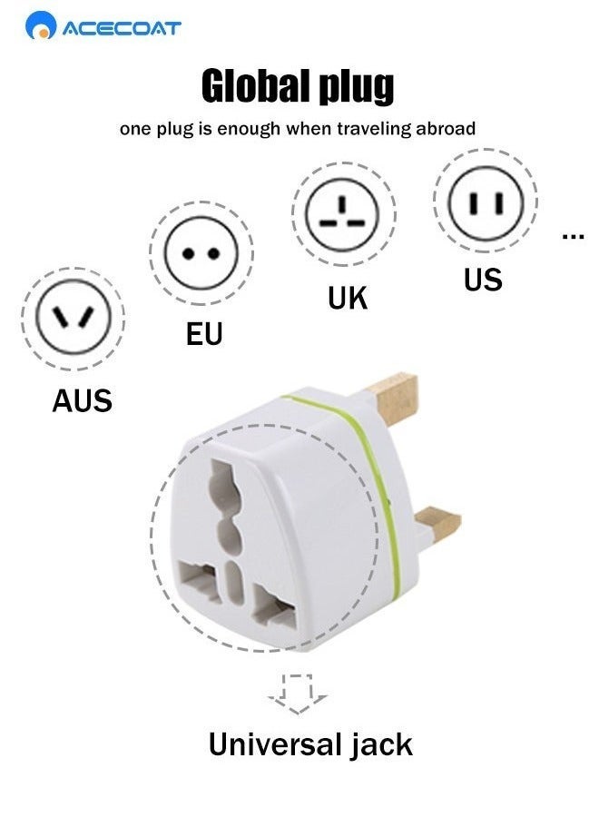 ACECOAT Universal Travel Adapter: Seamless Plug Conversion for International Travelers AC Wall Power Adapter to Convert China, UK, AU, EU u0026 Other Plugs to US Plug Socket (3 PACK) - Image 2
