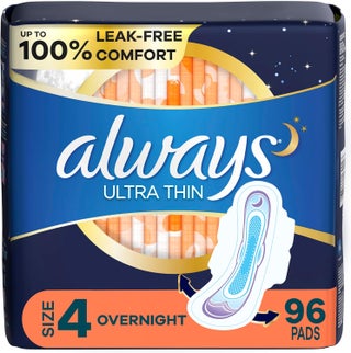 Always Ultra Thin Overnight Pads with Wings, Size 4, Overnight, 96 Count - pzsku/ZCAC51EE2F1E14808B6CFZ/45/_/1744284412/cb50065e-7407-47c5-8924-408b3c6f2cf5