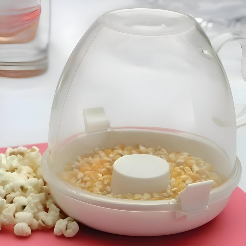 Plastic Popcorn Bowl - Microwave-optimized design with vented lid and easy-lift handle, makes popcorn in 55 seconds, reusable, dishwasher-safe, and odor-resistant. - Image 4