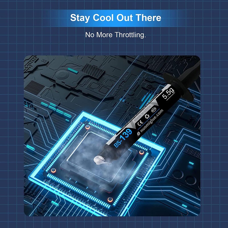 BSFF Thermal paste, 5.5 g CPU paste heat sink for IC/processor/CPU/all coolers, carbon based high performance - Image 5