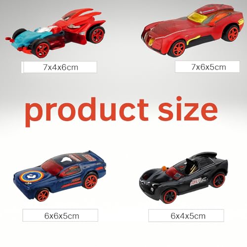 VRION® Collectible Die-Cast Model Cars 1:64 Scale Mini Metal Die Cast Car Push & Go Racing Cars Play Set for Cake Decorations Vehicles Car for Kids (Set of 4) - Image 2