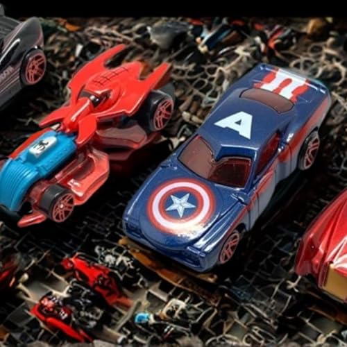 VRION® Collectible Die-Cast Model Cars 1:64 Scale Mini Metal Die Cast Car Push & Go Racing Cars Play Set for Cake Decorations Vehicles Car for Kids (Set of 4) - Image 4