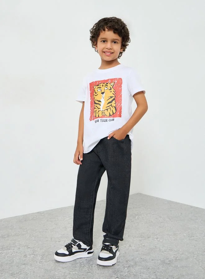 Styli Boys Cotton Pull-On Jeans
