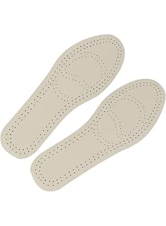 Breathable Leather Insoles For Men Arch Support Sweat Absorption Shock Absorbent Comfort - Image 1
