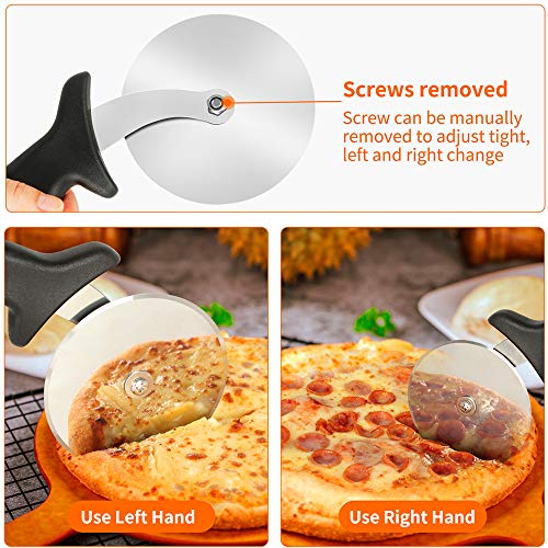 Yinghezu Pizza Cutter Wheel, Stainless Steel Slicer, 9.33-Inch Super heavy 173g, Sharp funny Classic Cutters, Kitchen Gadget with finger guard protects, For Pizza Lovers for easy dishwasher cleaning - Image 5
