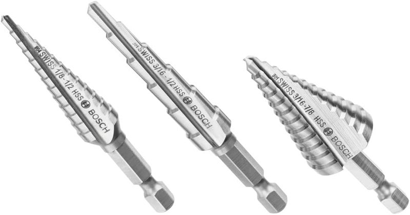 BOSCH IMSDC003 3 pc. High-Speed Steel Impact Tough™ Turbo Step Drill Bit Set - Image 1