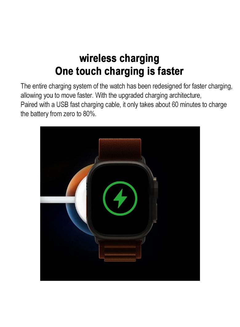 Smart Watches for Men, Bluetooth Call Smart Watch, Waterproof Fitness Tracker with Heart Rate/health Oxygen/Sleep Monitor/124 Sports Modes, Tactical Watch for Android Phones & iPhone (Black，grey, orange) - Image 3