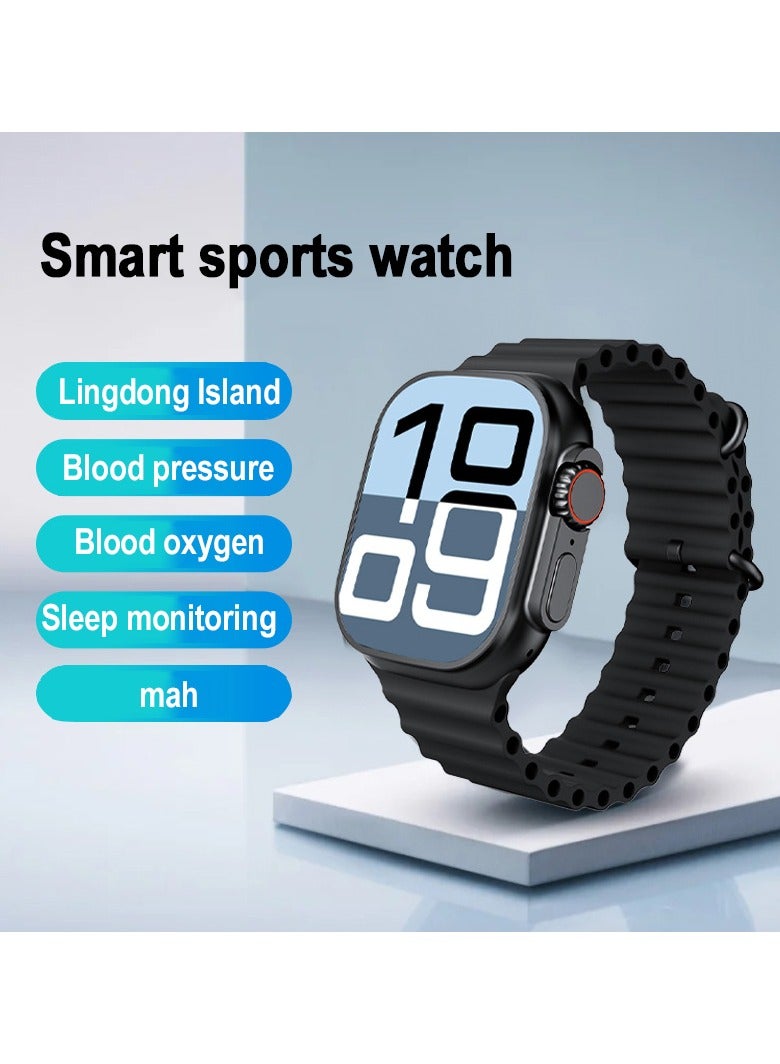 Smart Watches for Men, Bluetooth Call Smart Watch, Waterproof Fitness Tracker with Heart Rate/health Oxygen/Sleep Monitor/124 Sports Modes, Tactical Watch for Android Phones & iPhone (Black，grey, orange) - Image 1