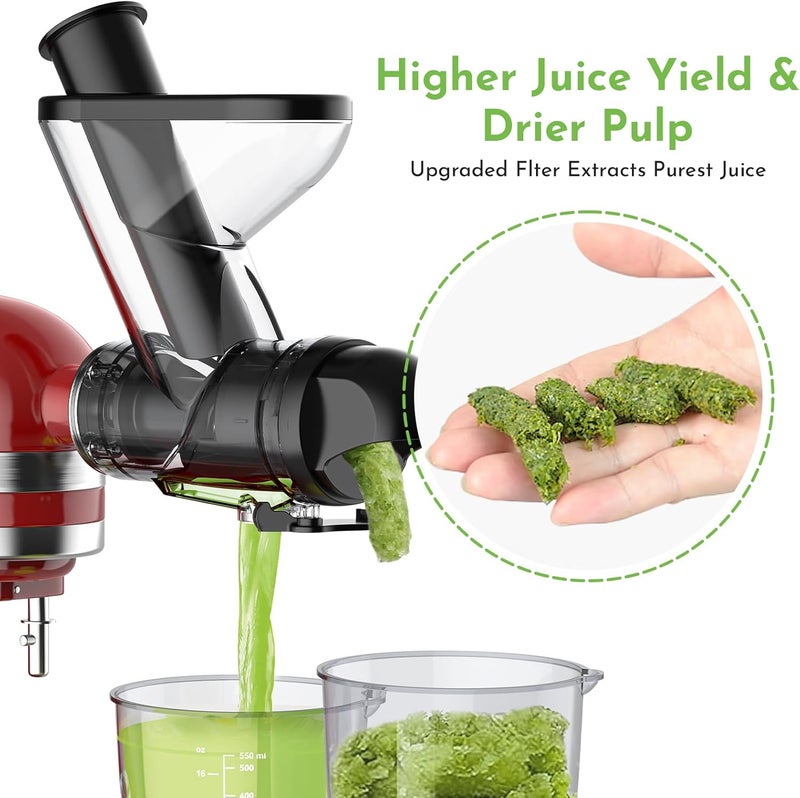 Cofun Juicer for KitchenAid Mixer, Slow Juicer Attachment, Cold Press Juicer Machine with Dual Mouth Feed Chute for KitchenAid Mixer Attachments - Image 2