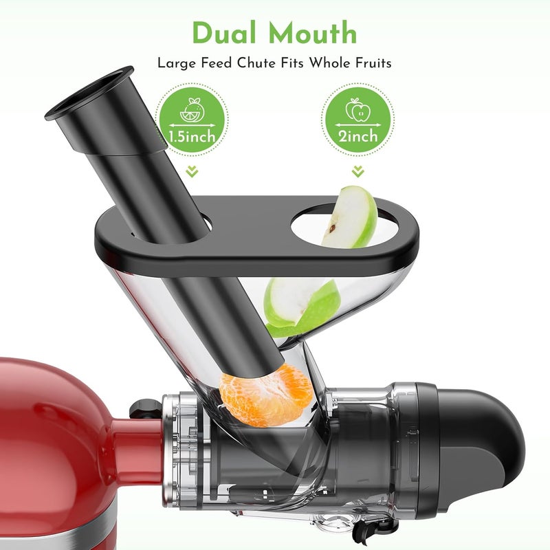 Cofun Juicer for KitchenAid Mixer, Slow Juicer Attachment, Cold Press Juicer Machine with Dual Mouth Feed Chute for KitchenAid Mixer Attachments - Image 3