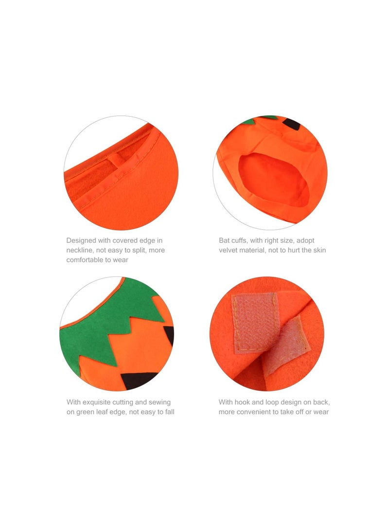 GGOOT Halloween Pumpkin Costume for Kids Funny Childrens Halloween Pumpkin Cloth Non- woven Costume Shirt Clothes with Beanie Hat (Orange) - Image 2