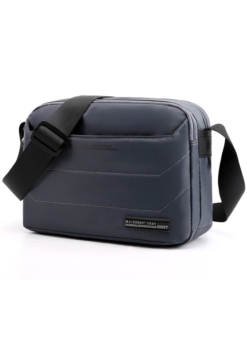 Qiccijoo Messenger Bag Small Crossbody Bags Shoulder Bag for Men or Women Sling Bag Travel Bag for Work Business Satchel Bags Purse(Grey) - Image 1