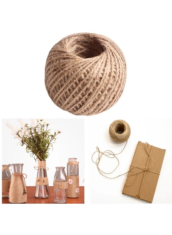 25 Meters/Roll Jute Rope Natural,Vintage Craft Cord String for DIY Decor, Photo hanging, Gift Wrapping Gradening Home Decoration,2 Roll - Image 3