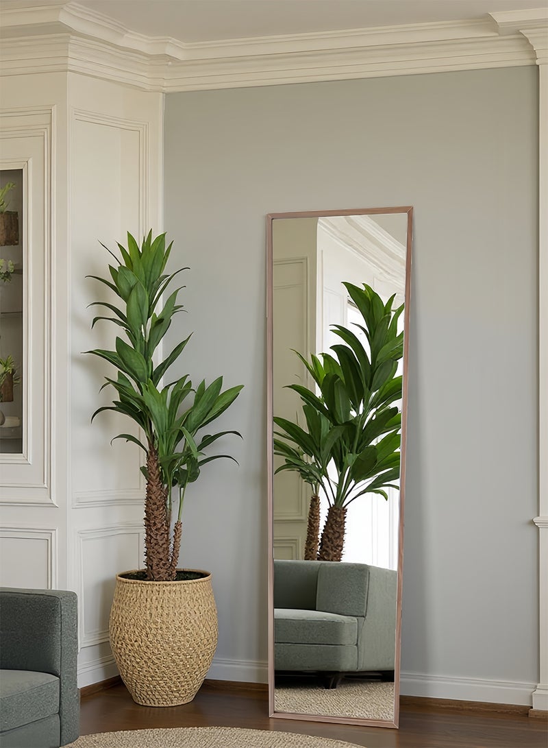 ايست من نون Full Length Mirror 150x40cm with Stand - Perfect for Bedroom & Living Room - Brown - Image 1