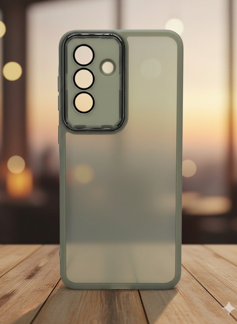 Grace Matte Finish Back Cover Case for Samsung A55 - Elegant Metallic Ribbon Design - Full Camera Protection & Non-Slip Grip - Image 1