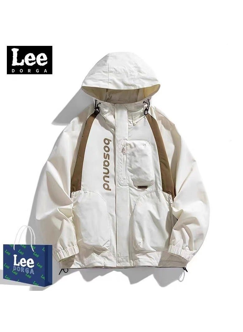 LEE Hooded Jacket Sports And Casual Patchwork Jacket - Image 1