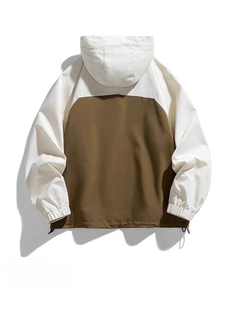 LEE Hooded Jacket Sports And Casual Patchwork Jacket - Image 2