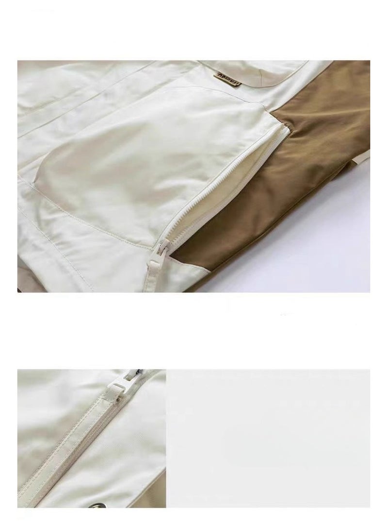 LEE Hooded Jacket Sports And Casual Patchwork Jacket - Image 3